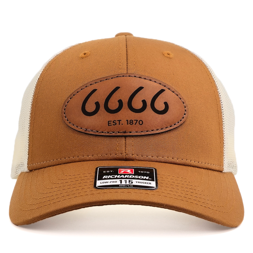 Leather Patch Trucker Caramel/Birch