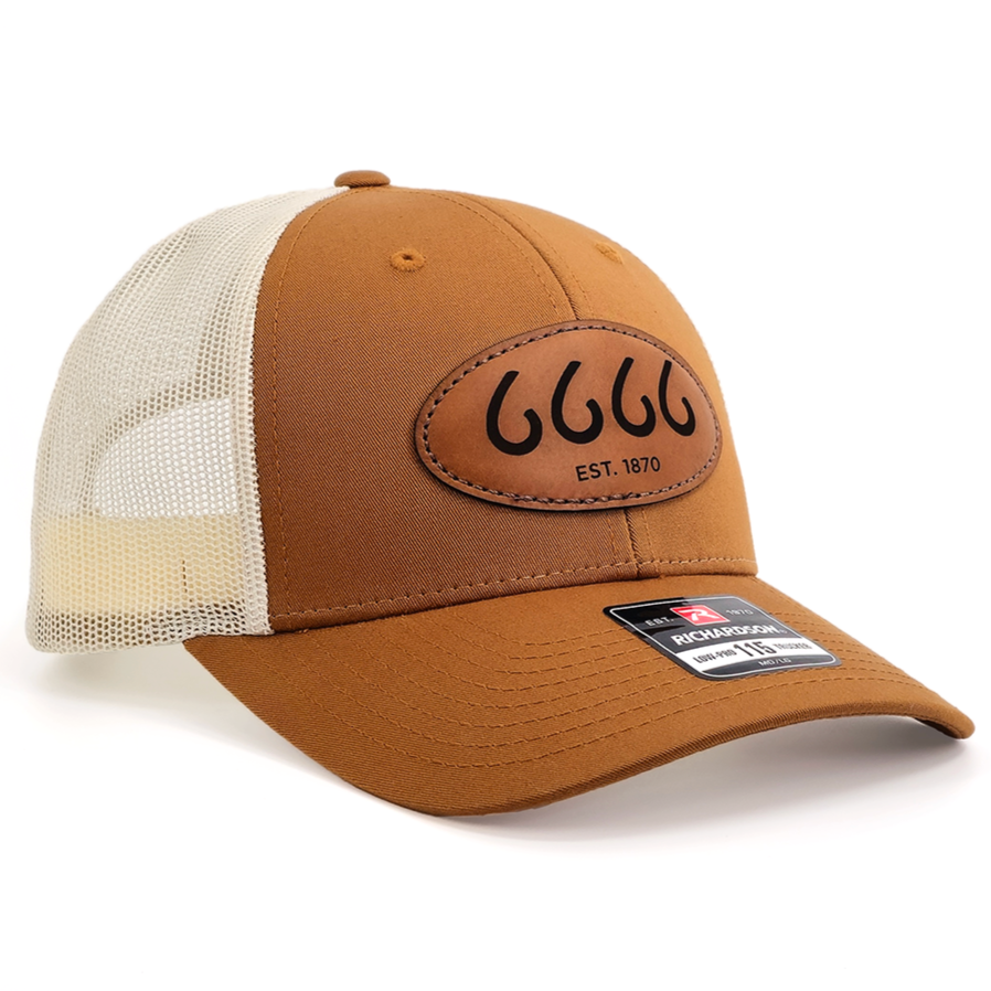 Leather Patch Trucker Caramel/Birch