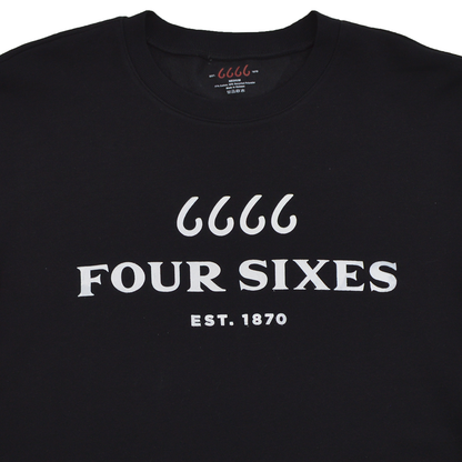 Crewneck Sweatshirt Up Close Logo- Black w/ White Logo