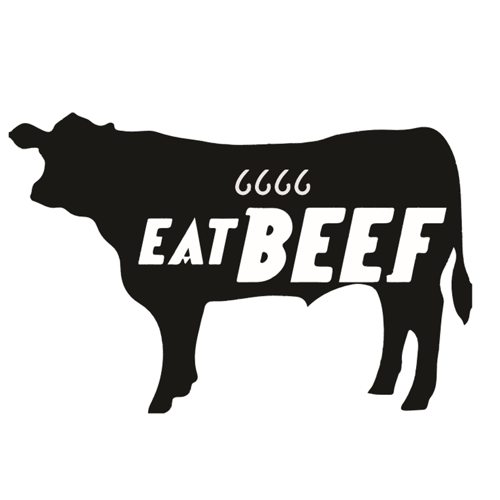 Four Sixes Eat Beef Sticker