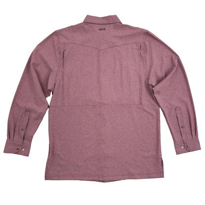 GG Maroon LS Pearl Snap Shirt Back