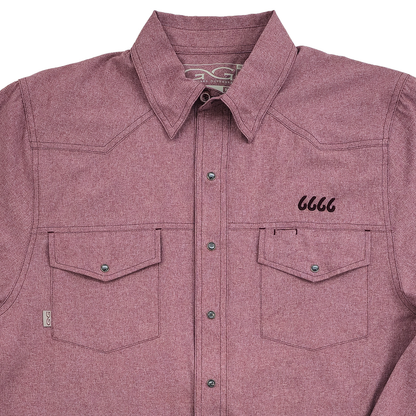 GG Maroon LS Pearl Snap Shirt