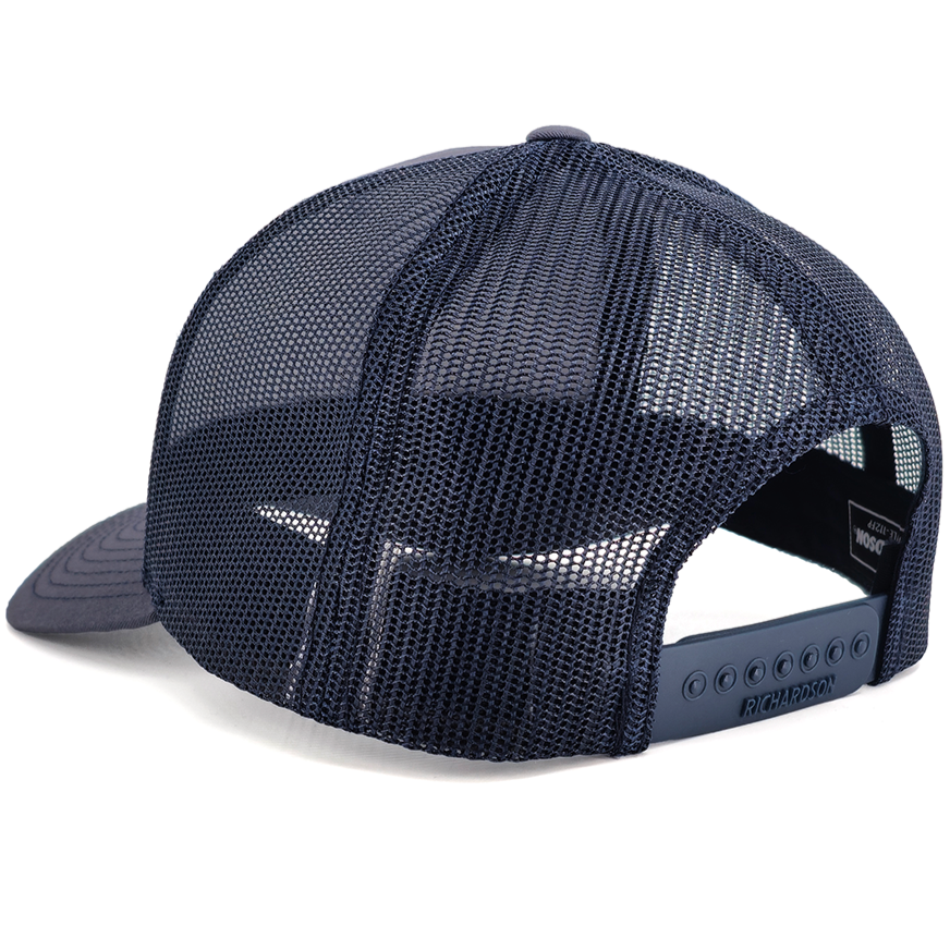 Leather Patch Trucker Ombre Blue/Navy