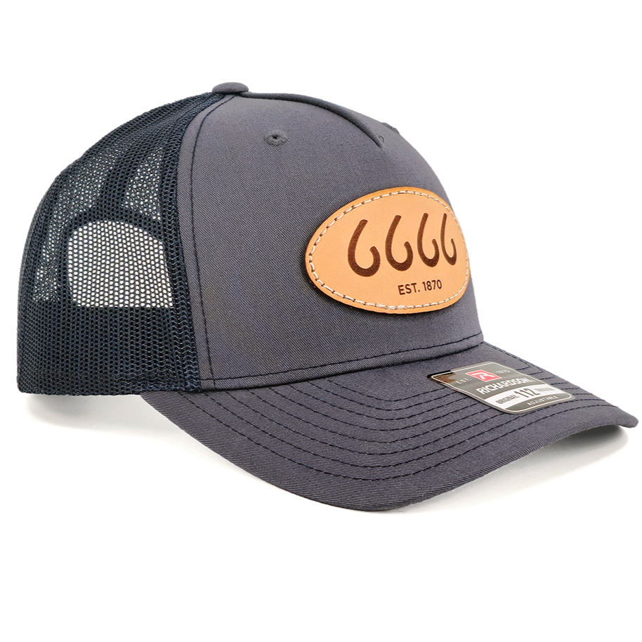 Leather Patch Trucker Ombre Blue/Navy