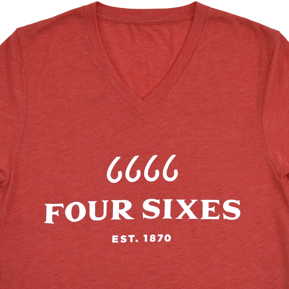 Logo Heather Red V-Neck Triblend