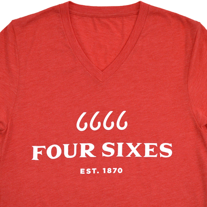 Logo Heather Red V-Neck Triblend