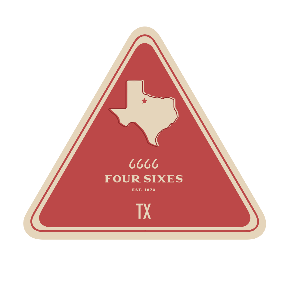 Four Sixes Triangle Sticker
