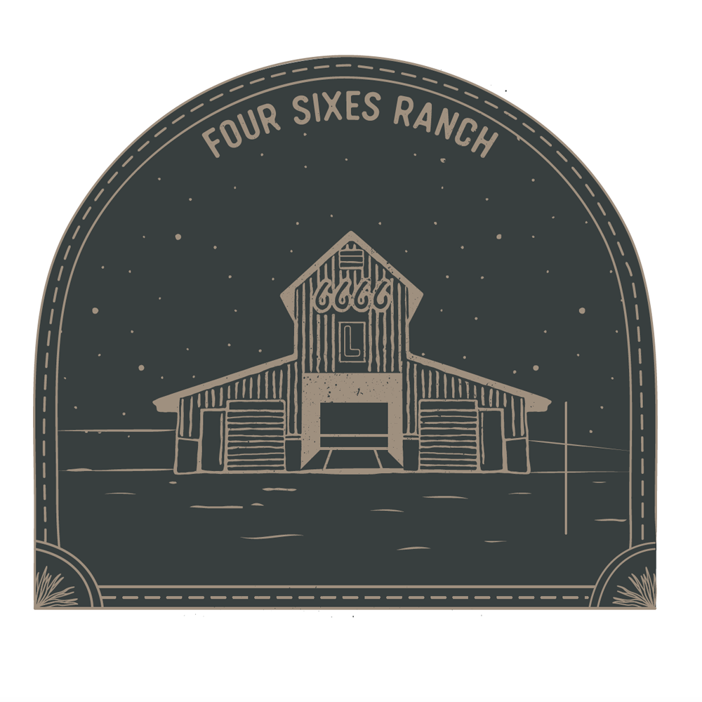 Four Sixes L Barn Sticker