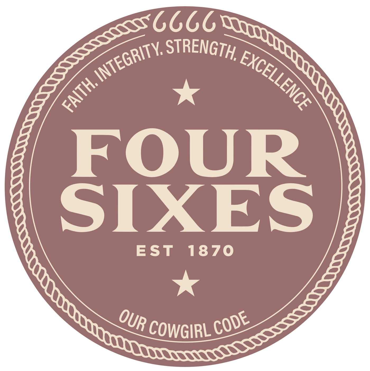 Four Sixes Cowgirl Code Sticker
